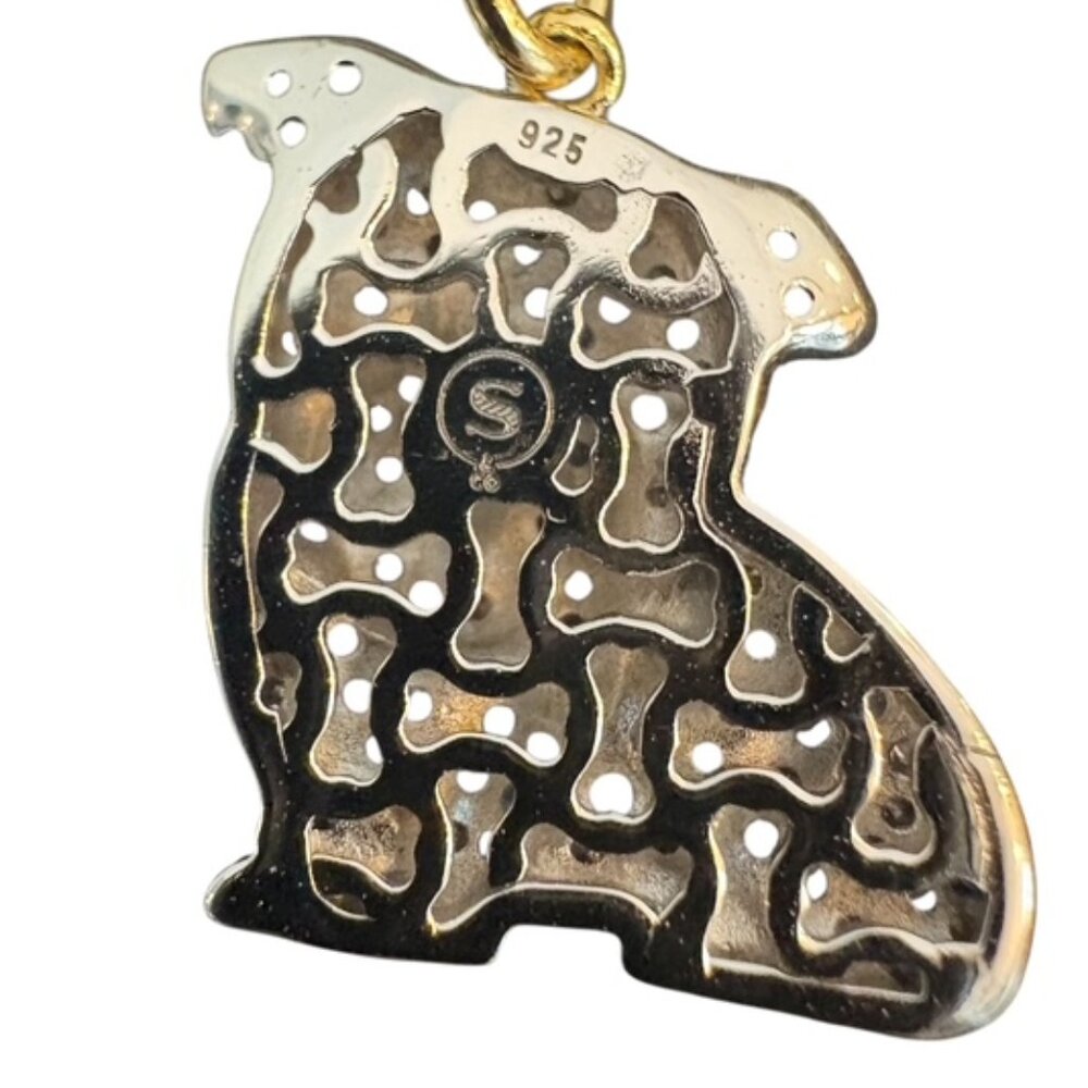 Scamper & Co English Bulldog Sterling Silver Pendant Necklace NEW & unworn - Picture 3 of 9
